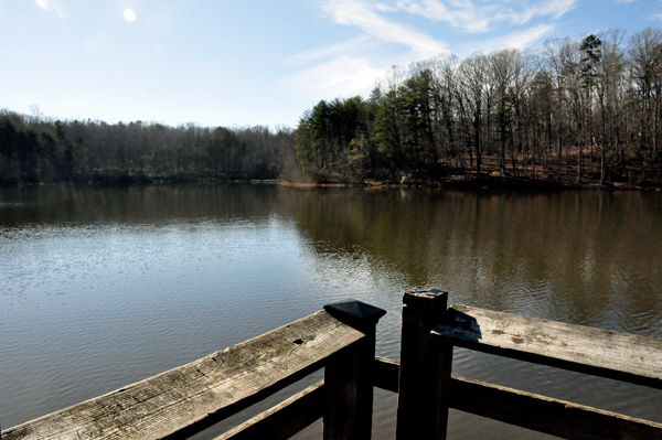 the lake at Crowders Mountain